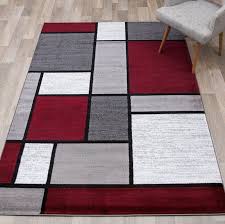 Brampt Geometric Red Area Rug In 2020 Red Living Room Decor Rugs On Carpet Grey And Red Living Room