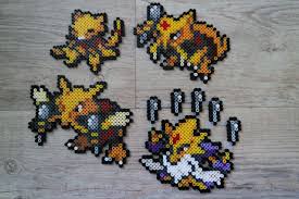 063 Abra 064 Kadabra 065 Alakazam 065m Mega Alakazam Perler Beads By Vicsene Pokemon Bead Perler Bead Art Pokemon Perler Beads