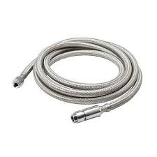 Pex ice maker installation kit 25 feet of tubing for appliance water lines with stop tee, 1/4 compression. 10 Foot Ice Maker Water Supply Line W Excess Flow Shutoff Valve 1 4 Od Braided 32888189300 Ebay