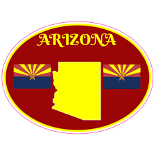 Maybe you would like to learn more about one of these? Arizona State Outline Flag Oval Decal U S Custom Stickers