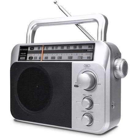 Retekess tr604 AM FM Radio, Portable Radios with Best Reception, AC or D Battery Powered Analog Radio, with Clear Dial and Large Knob