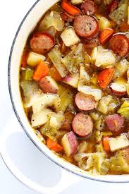 Cabbage Sausage And Potato Soup Gimme Some Oven Recipe Cabbage Soup Recipes Cabbage And Sausage Potato Soup Recipe