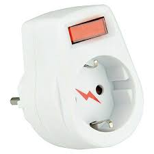 Aufputz steckdose mit beleuchtetem schalter. Uberspannungsadapter Weiss 4 500 A Mit Schalter Bauhaus