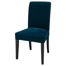 Henriksdal Stuhl Dunkelbraun Djuparp Dunkel Grunblau Ikea Osterreich In 2020 Henriksdal Chair Cover Chair Cover Blue Dining Chair