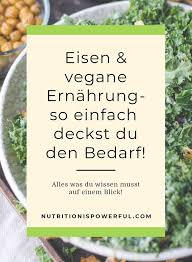 Veganer Konnen Einen Eisenmangel Vorbeugen Indem Sie Auf Die Zufuhr Eisenreicher Lebensmittel Achten Un Vegane Eisenreiche Lebensmittel Vegetarische Ernahrung