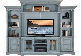 Mountain Bluff Blue 5 Pc Wall Unit Rooms To Go Wall Unit White Entertainment Center