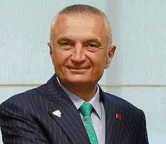 Albanian president Ilir Meta shows off his football skills in Celtic top