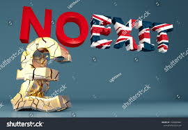 Brexit Noexit Illustration Vektorgrafik Stockfoto