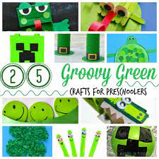 Seashell playdough color activity for preschoolers. 25 Groovy Green Crafts For Preschoolers