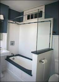 We also see them alot in bathrooms; Glass Enclosure With Rod Inexpensive Bathroom Remodel Bathroom Tub Shower Combo Shower Tub