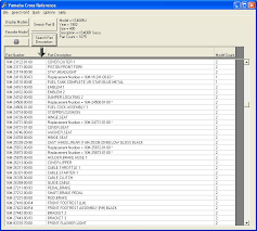 Yamaha Cross Reference