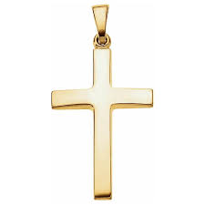 8.5 grams of guaranteed 14k solid yellow gold. Men S 14k Solid Gold Beveled Plain Cross Pendant