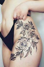 Small black rose tattoo on the hip. 45 Inspiring Rose Tattoo Ideas You Can Almost Smell Inspirationfeed