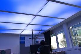 Led Ceiling Tiles Create A Virtual Sky For The Office Psfk Led Ceiling Acorn House Ceiling