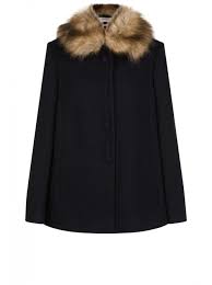 Parka à fausse fourrure et empiècement contrasté. Manteau Col Fausse Fourrure Vetements Tendance Manteau Mode