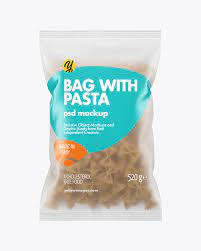 Download Whole Wheat Farfalle Pasta Frosted Bag Mockup In Bag Sack Mockups On Yellow Images Object Mockups