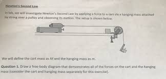 Newton's laws of motion help us to understand how objects behave when they are standing still; Solved Question 1 Draw A Free Body Diagram That Demonstr Chegg Com