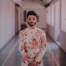 Floral Power Men Do It Too In Style Royalaffairweddings Photography Me Indian Wedding Clothes For Men Wedding Outfit Men Wedding Dresses Men Indian