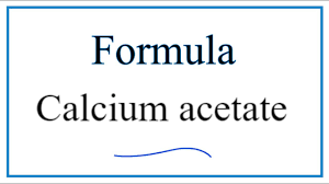 How To Write The Formula For Calcium Acetate Youtube
