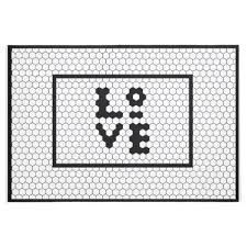 Black And White Doormat Simple Love Black And White Tile Design Doormat Zazzle Com Black And White Tiles English Paper Piecing Quilts White Tiles