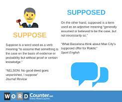 Using suppose to when you mean supposed to is an increasingly frequent error, but one that is widely shunned. English Grammar Twitter Da Suppose Vs Supposed