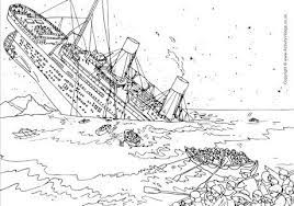 Titanic drawing titanic art titanic movie coloring sheets for kids coloring pages to print coloring book pages titanic ship sinking fall leaves free printable titanic coloring pages for kids. Titanic Sinking Colouring Page Titanic Sinking Titanic Titanic Drawing