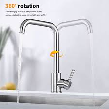 Todo en un tutorial #diy para que lo puedas hacer tú mismo. 360 Giratorio Mezclador Antideslizante Cepillado Monomando Fregadero Griferia Bonade Grifo De Cocina Acero Inoxidable 304 Grifo Para Fregadero Industria Empresas Y Ciencia Grifos De Lavabo