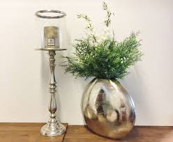 Kerzenstander Windlicht Gross 21x21x79cm Aluminium Silber Elegant Modern Ebay Kerzenstander Kerzen Windlicht