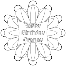 Max 30 characters other great ideas for text. Free Printable Happy Birthday Grandma Coloring Pages Novocom Top