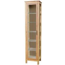 Solid Wood Tall Narrow Cabinet Display Storage Cabinet Tall Cabinet Storage