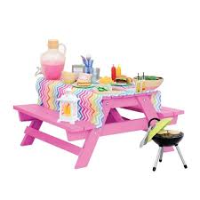 Picnic Table Set Our Generation Dolls Our Generation Dolls Our Generation Doll Accessories American Girl Doll Sets
