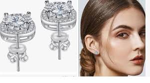 50% off Moissanite Stud Earrings Code: NCF9TBGZ https://amzn.to/3VFpS6V  #DDAA #AD