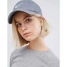 Nike Swoosh H86 Cap 17 Liked On Polyvore Featuring Accessories Hats Grey Grey Cap Nike Nike Hat Dome Cap And Strap Hats Hats For Women Nike Cap Asos