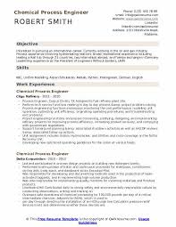 Chemical Process Engineer Resume Samples Qwikresume