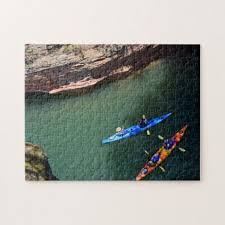 Kayak Adventure 11x14 252 Pcs Jigsaw Puzzle Zazzle Com Kayak Adventures Kayaking Custom Holiday Card
