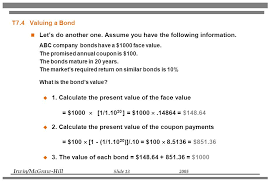 A $100 bond from february 1984 is useful for $230.64. Chapter 7 Interest Rates And Bond Valuation Ppt Video Online Download