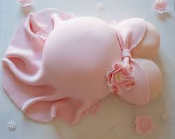 Pretty In Pink Baby Bump Cakes Baby Shower Cakes Baby Belly Cake
