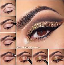 gold smokey eye for brown eyes pictures