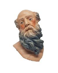 Kit testa mani e piedi Angelo castano 38 cm con occhi di vetro