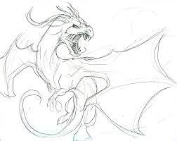 Angry dragon drawing