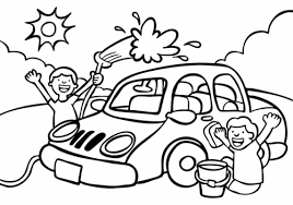Kostenlose Malvorlage Transportmittel Autowasche Im Sommer Zum Ausmalen