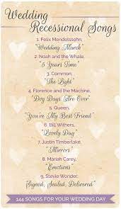 144 Swoon Worthy Songs For Every Part Of Your Wedding Day Wedding Recessional Songs Wedding Ceremony Songs Wedding Ceremony Music