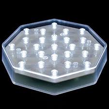 25 Clear Led Centerpiece Light Base Battery Powered With Ac Adapter Led Lights Centerpiece Supplies Led