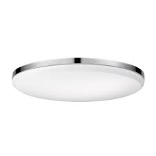 If your new light fixture doesn't match your old mount type, you'll have to remove the bracket from the junction box and change the screws. Globe Electric Ellington 28 Watt Chrome Integrated Led Ceiling Flush Mount 65584 The Home Depot Globe Electric Flush Mount Ceiling Lights Led Flush Mount