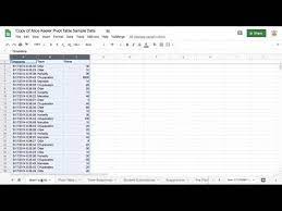 331 Using A Pivot Table In Google Sheets Youtube Google Sheets Pivot Table Sheets