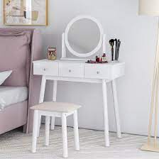 Read customer reviews and common questions and answers for latitude run® part #: Latitude Run Asger Dressing Table Set With Mirror Wayfair Co Uk