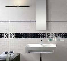 Accent walls can be a stunning addition to a bathroom. Black And White Bathroom Tile Google Search