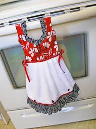 Black And White Dish Towels Dish Towel Dress In Mod Red Black And White Flowers Towel Dress Kitchen Hand Towels Dish Towels