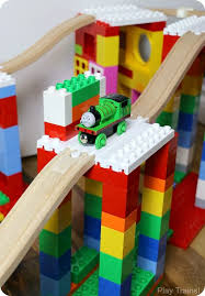 Dreamup Toys Bring Together Building Blocks And Wooden Trains Wooden Train Wooden Train Track Kids Playing