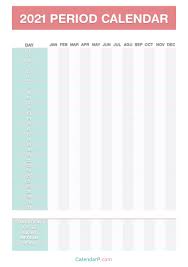 Easy to use online calendar of 2021, the dates are listed by month including all week numbers. 2021 Period Calendar Free Printable Pdf Jpg Red Blue Calendarp Printable Free Calendars